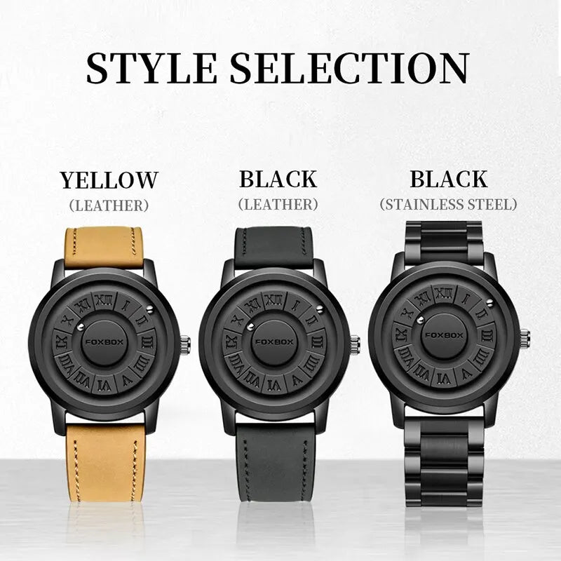 LIGE Luxury Watch Men Creative Scrolling Pointer Magnetic Force Sport Watches Men Quartz Chronograph Man Clock Relogio Masculino