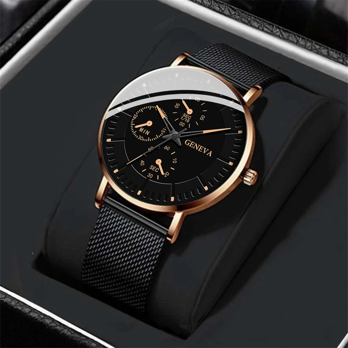 New Men Fashion Simple Watch Male Commerce Watch Steel Mesh Sports Wristwatches Men'S Watch Quartz Simple Casual Watch For