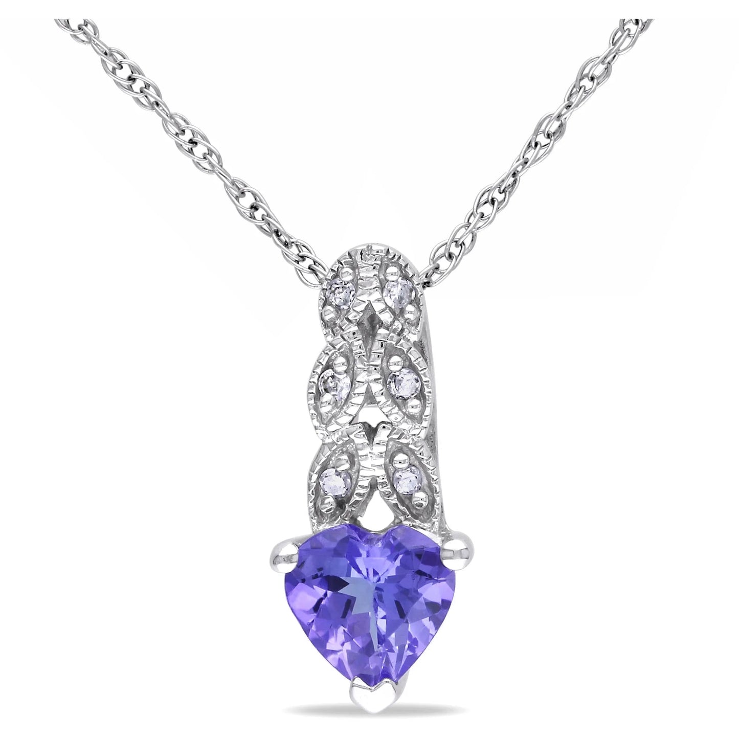 Women'S Tanzanite 10K White Gold Necklace