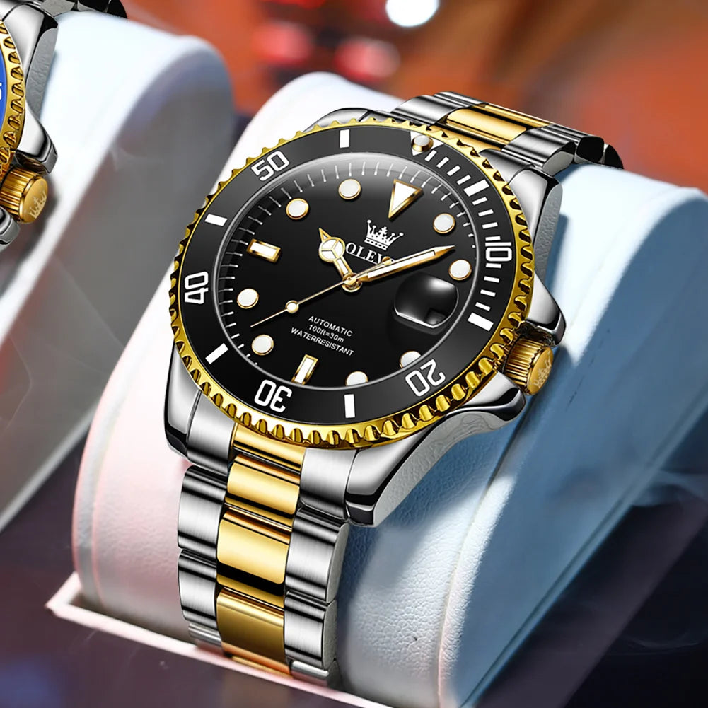 Men'S Watch Luxury Stainless Steel Mechanical Men'S Watch Sports Diving Waterproof Water Rolexable Men'S Luxury Watch