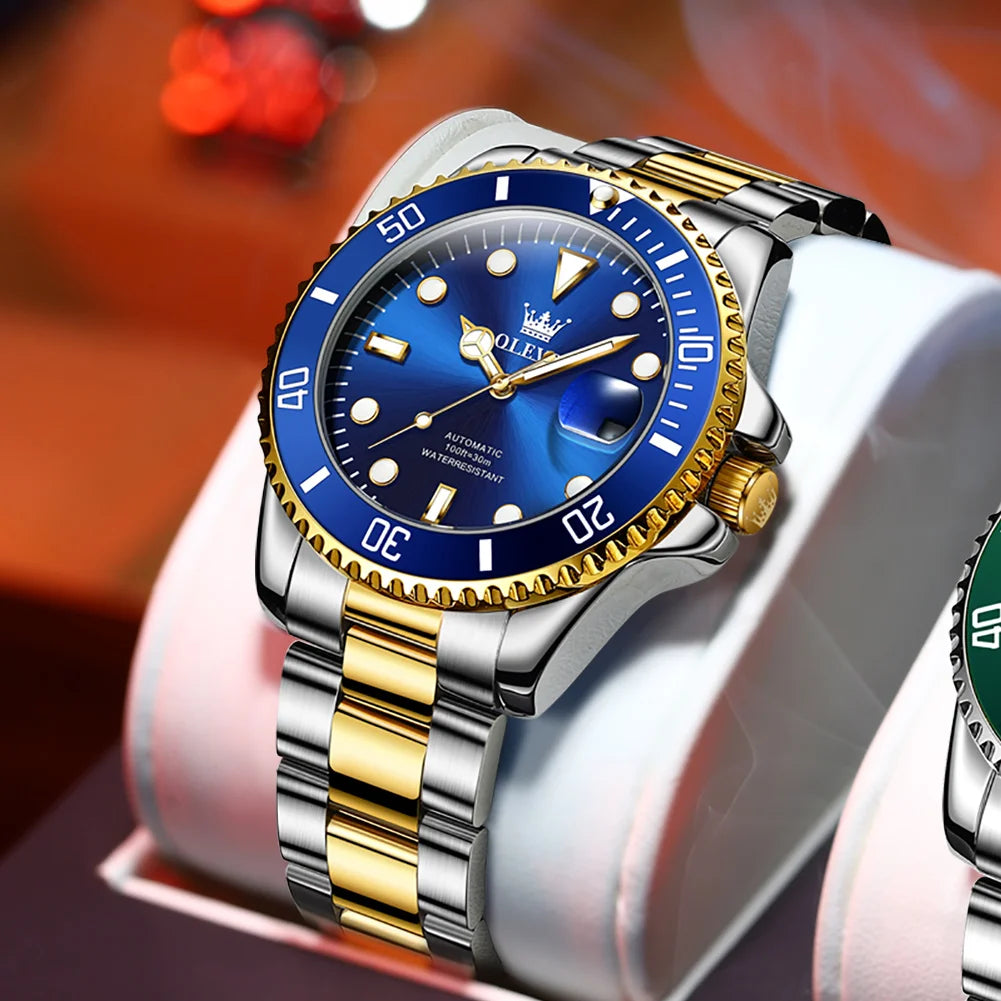 Men'S Watch Luxury Stainless Steel Mechanical Men'S Watch Sports Diving Waterproof Water Rolexable Men'S Luxury Watch