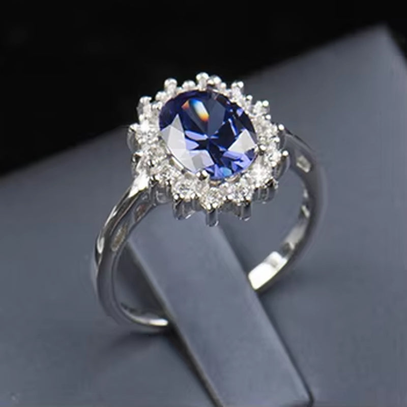 2.0Ct Fasion Real Solid 925 Sterling Silver Ring Fashion Women Gift 5A Zircon Jewelry Brand Wedding Engagement Silver Rings