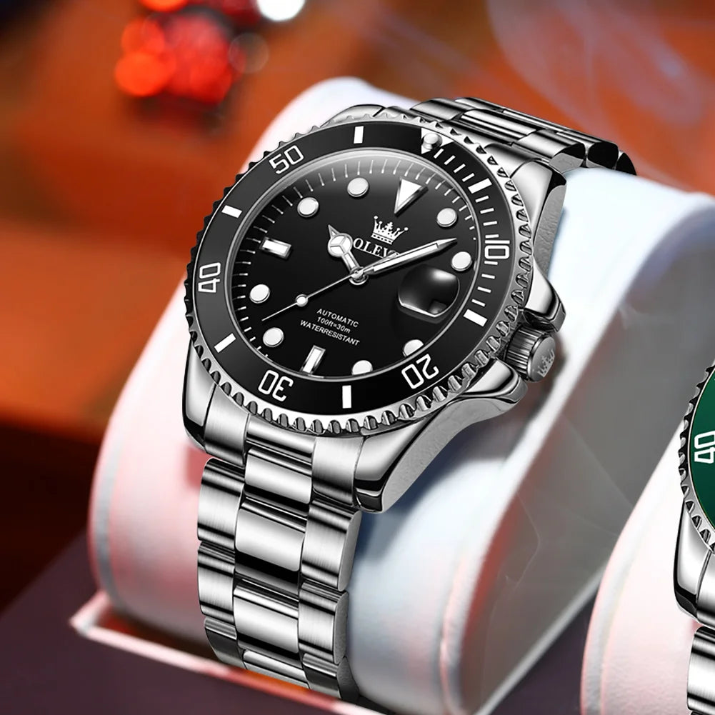 Men'S Watch Luxury Stainless Steel Mechanical Men'S Watch Sports Diving Waterproof Water Rolexable Men'S Luxury Watch